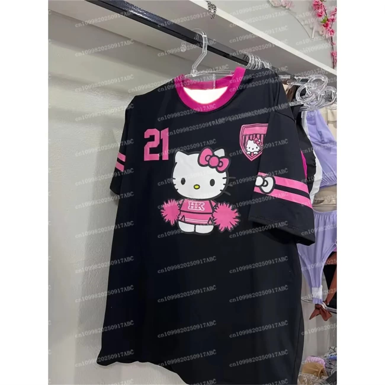 T-shirt Hello Kitty, Maglietta Estiva da Uomo con Stampa 3D, T-shirt Sportiva da Calcio Carina e alla Moda per Uomo e Donna