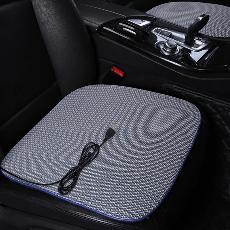 Cuscino per seggiolino auto estivo Cuscino traspirante a nido d'ape 3D Interfaccia USB Ventola che soffia Comodo cuscino fresco per cuscino per casa auto