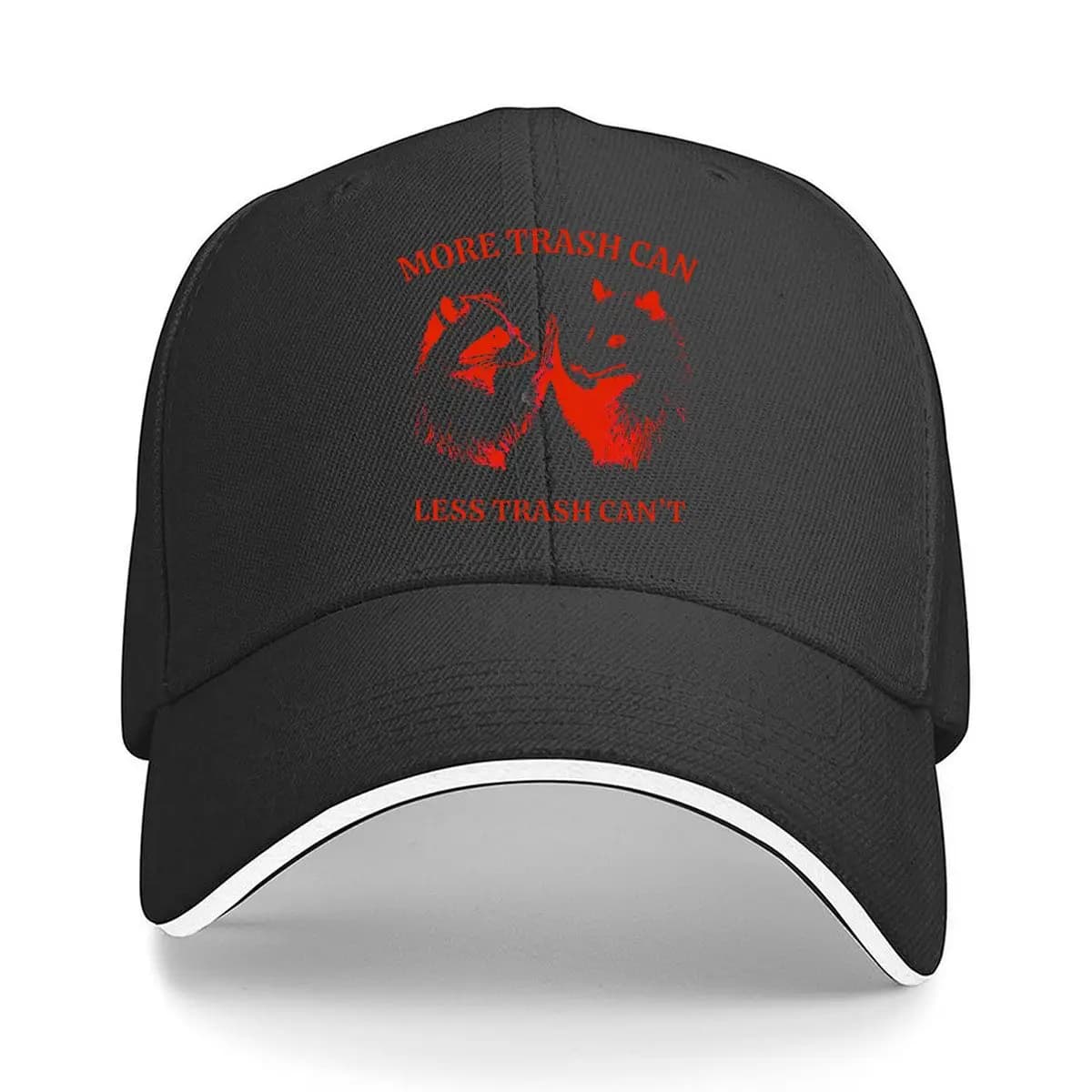 More Trash Can Less Trash Cant Raccoon Possum Graphic Hip Hop hat Fashion Outdoor Sports Sandwich Baseball Cap