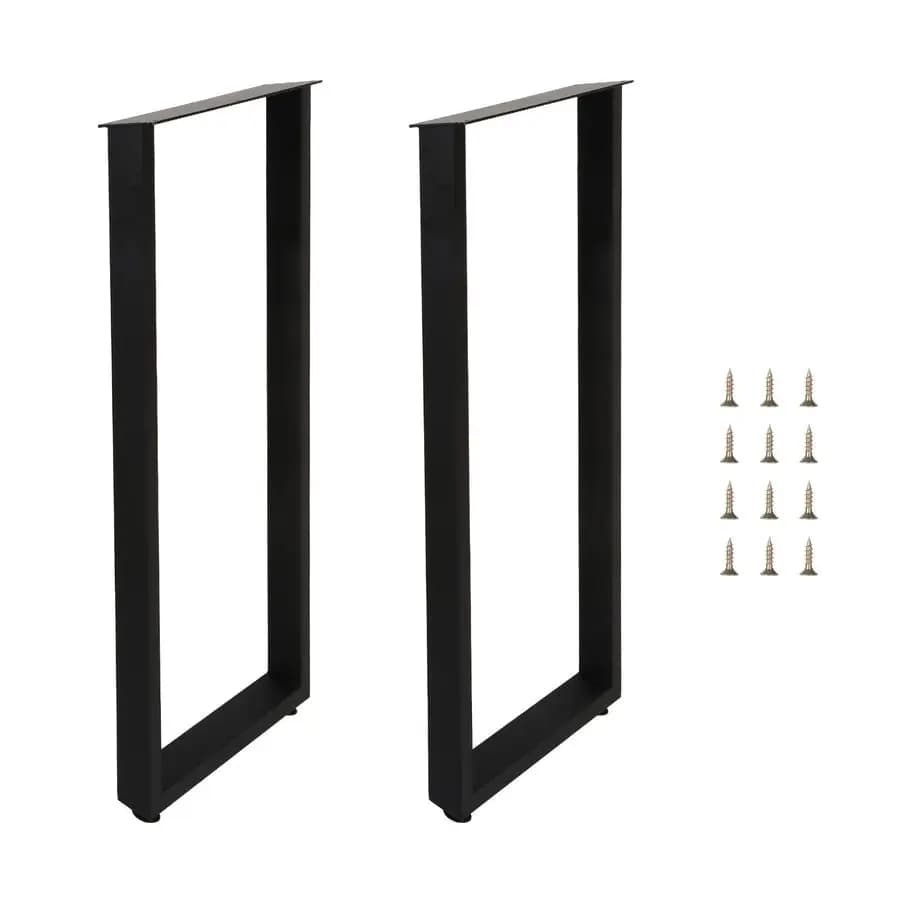 Gambe per Tavolo in Metallo Robuste, Altezza 40 Pollici, per Mobili Fai-da-Te, Set di 2, Larghezza 45 cm, Rettangolari