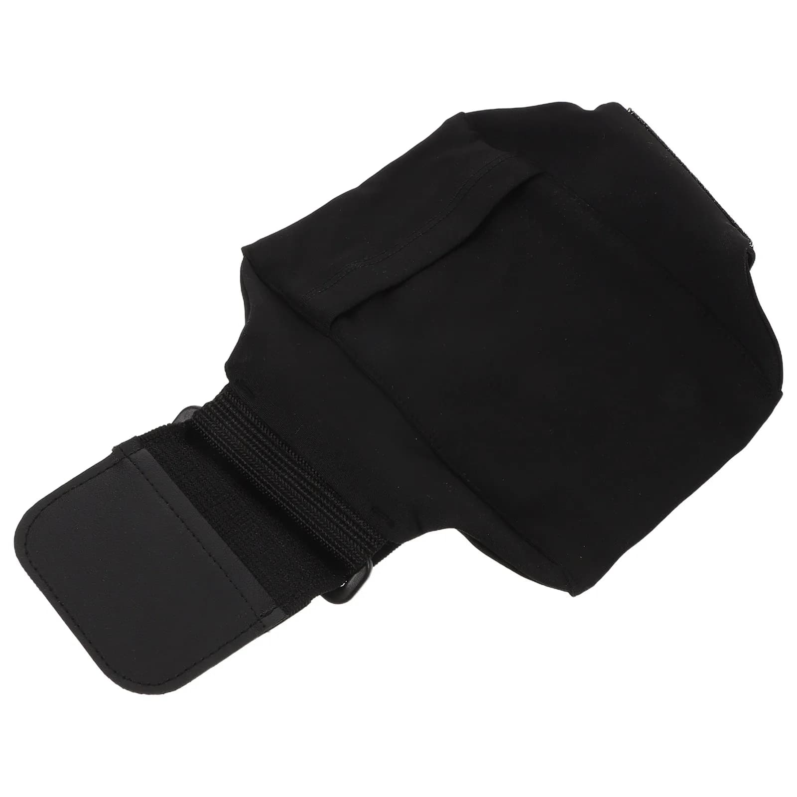 Men's and Women's Phone Holder - Elegant Black Waist Bag in Running, Walking and Training Polyester