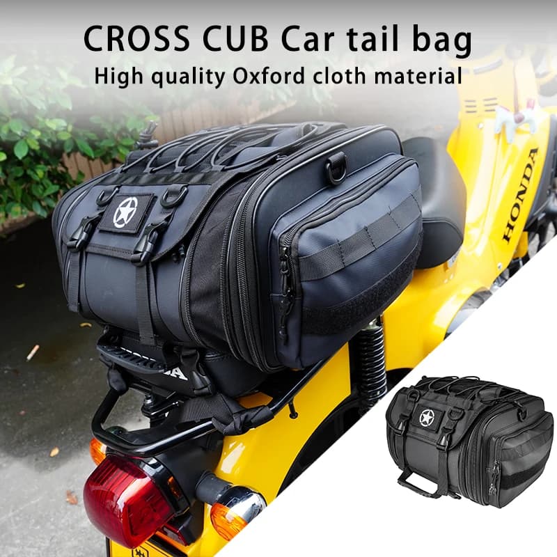 Borsa da coda per moto CY, borse da viaggio per moto da 26 litri, borsa da sella borsa da moto multifunzionale impermeabile bandiera americana