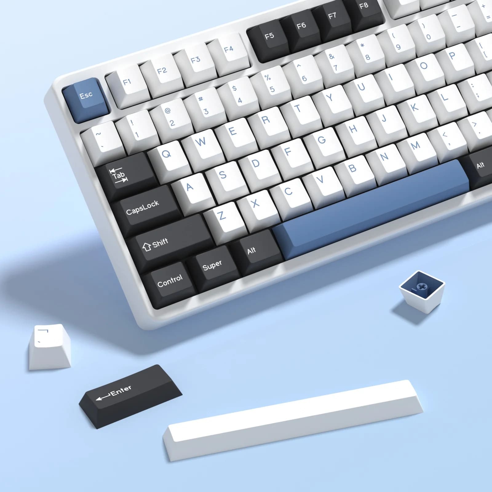 KBDiy GMK Arctic Keycap Cherry Profilo Double Shot PBT ISO Copritasti per Gamer Kit tastiera meccanica Retro Gaming Point Key Cap