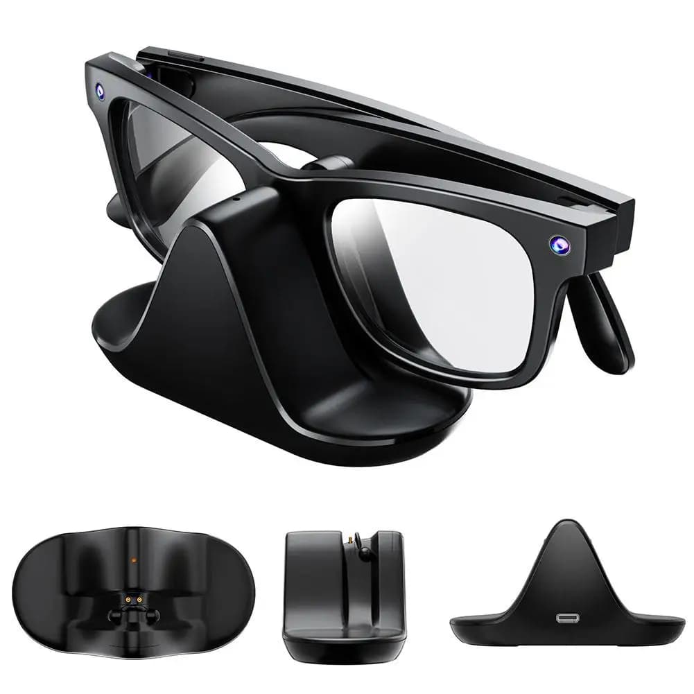 Per Meta Wayfarer Occhiali intelligenti Dock di ricarica con indicatore LED Adattatore di tipo C per stazione di ricarica da viaggio potabile multi-protezione
