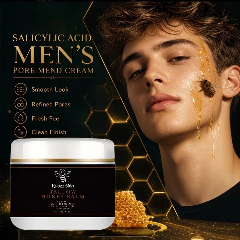 [Powerful Korean Bee Venom Face Cream] Beef Tallow Honey Brightening Balm 50G——Contains Niacinamide, Retinol, Bee Venom, Hyaluronic Acid, Collagen, Vitamin E, Smooth and Moisturizing, Improves Roughness, Suitable for Face and Body, Unisex Daily Care