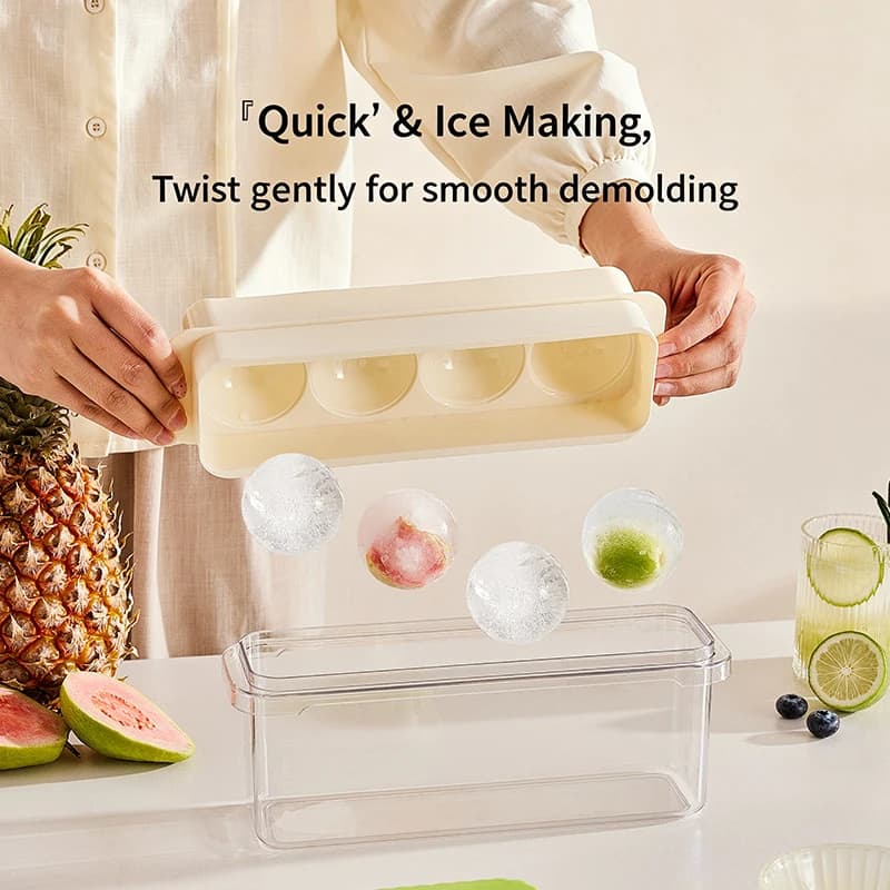 Latest 1Set Creative Ice Ball Mold For Freezer Food Grade Household Polygonal Tray Ice Making Mold DIY Cocktail Tools