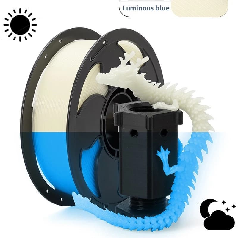 Glow in the Dark Blue PLA 3D Printer Filament, 1KG Spool