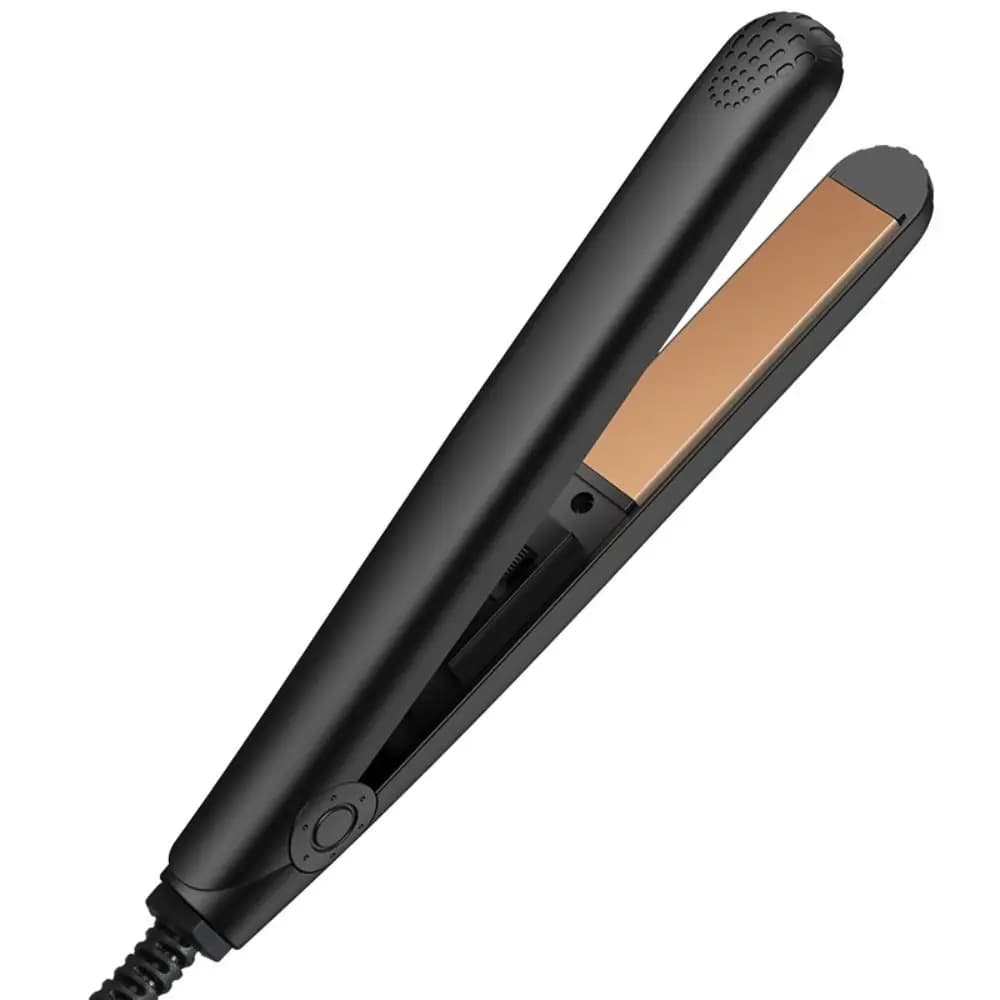 Professional curling iron at adjustable temperature Quick heating Straightening electric spout Double-use ceramic clip for women