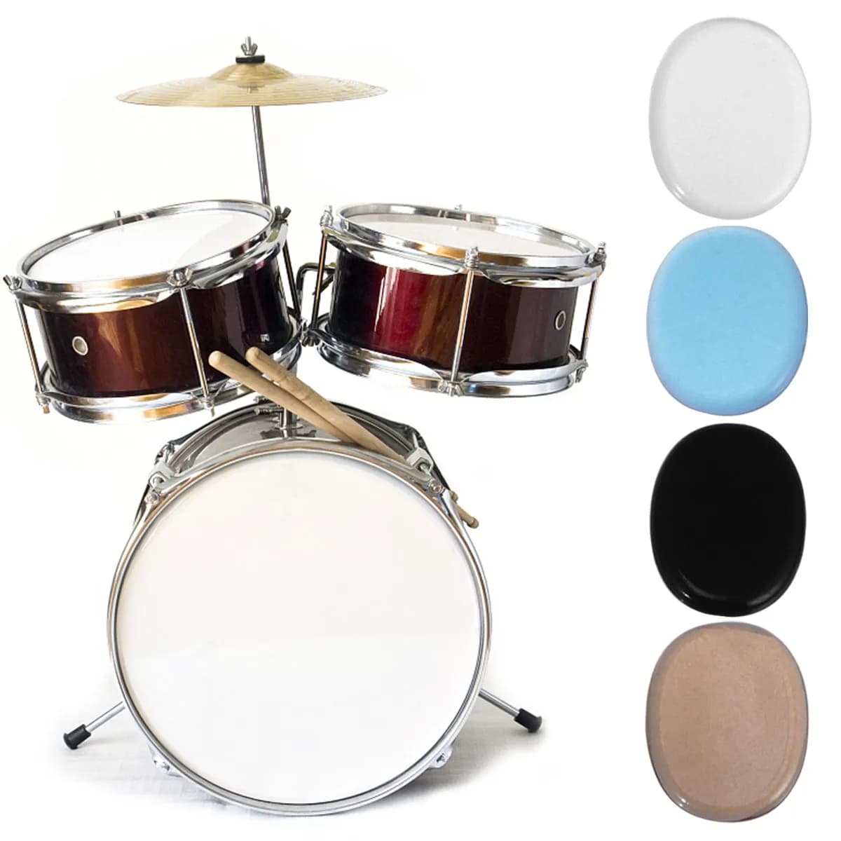 24 Pcs Mat Drum Snare Adhesive Silence Pad Drums Mute Damper Silicone Gel Self-adhesive