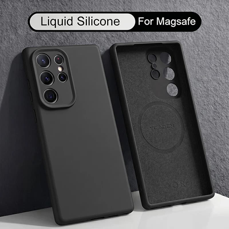 Soft Liquid Silicone Case For Samsung Galaxy S26 S25 S24 S23 Ultra S22 S23 Plus A56 A16 A55 A54 For Magsafe Magnetic Phone Cover