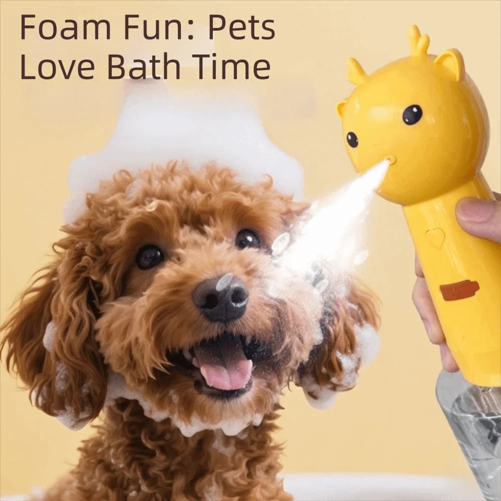 Dispenser di sapone per gatti con funzionamento silenzioso Dispenser schiumogeno elettrico intelligente wireless Macchina per schiuma per la pulizia del cane del fumetto impermeabile