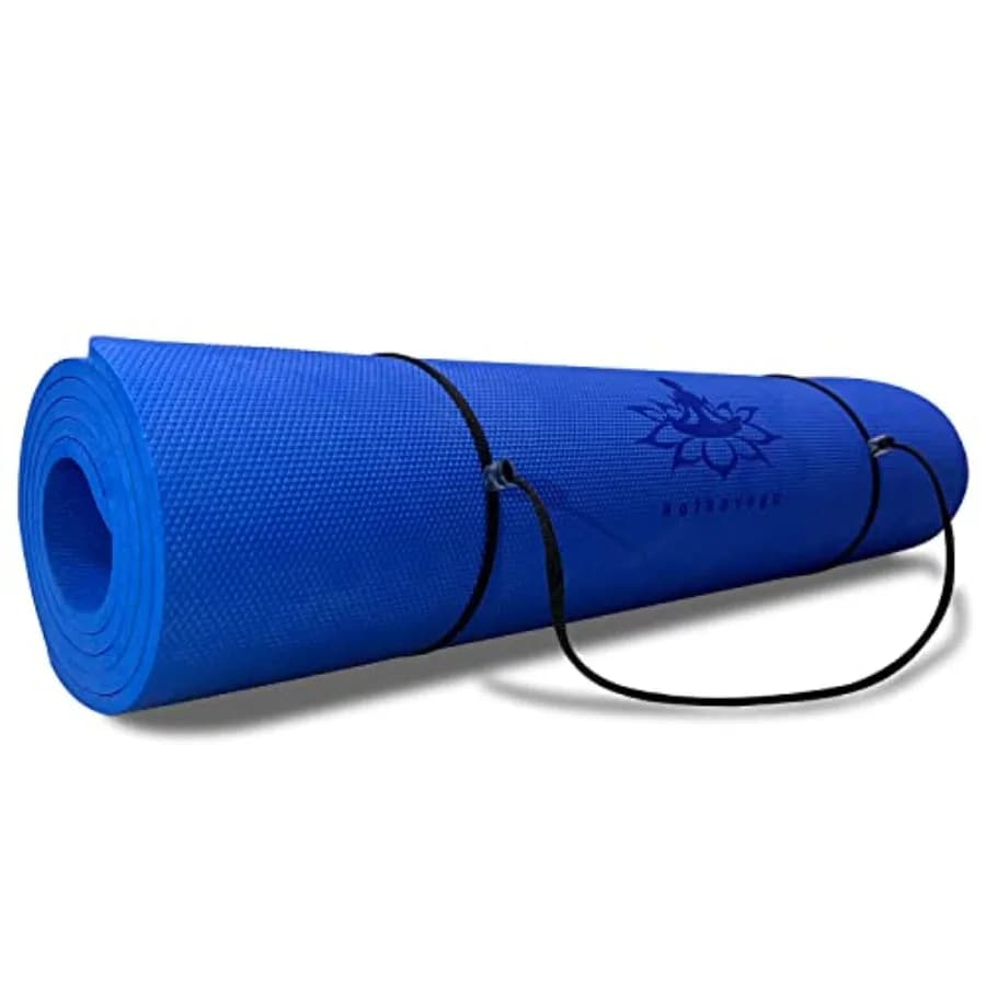 Tappetino Yoga Spesso in TPE 183x69x8mm Antiscivolo Ecologico per Yoga, Pilates e Esercizi a Terra