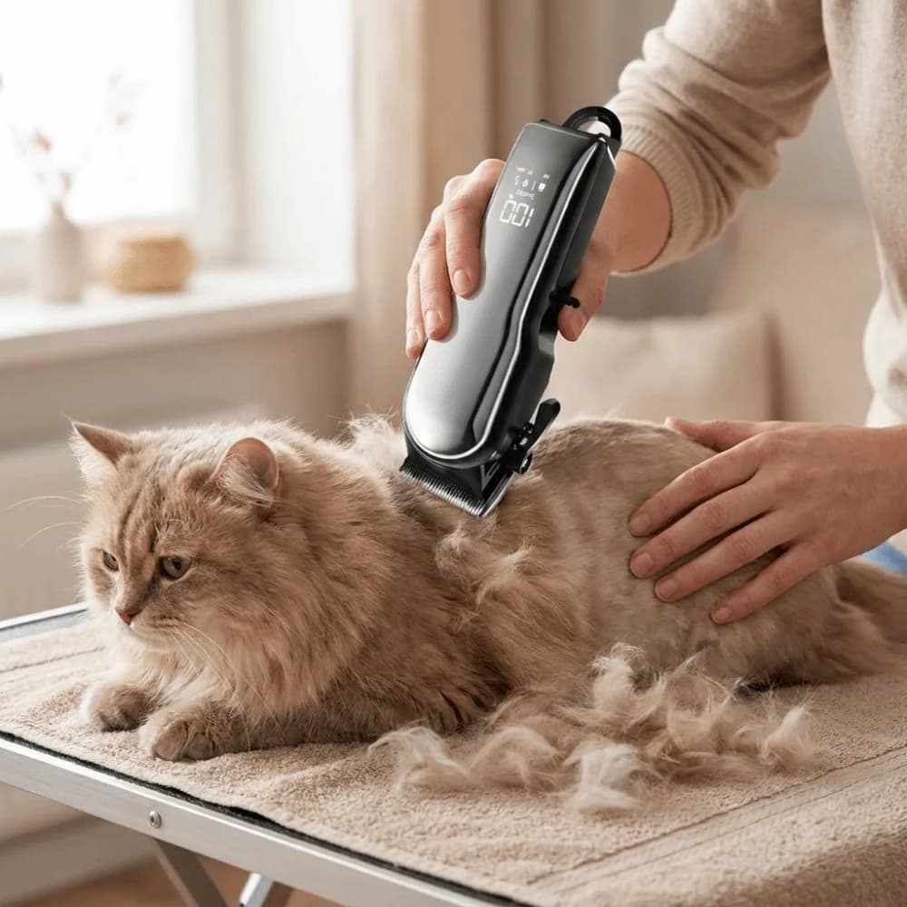 Tosatrice Elettrica Ricaricabile per Cani, Rimovibile, Lunga Durata della Batteria, Tosatore Professionale Silenzioso per la Toelettatura degli Animali Domestici