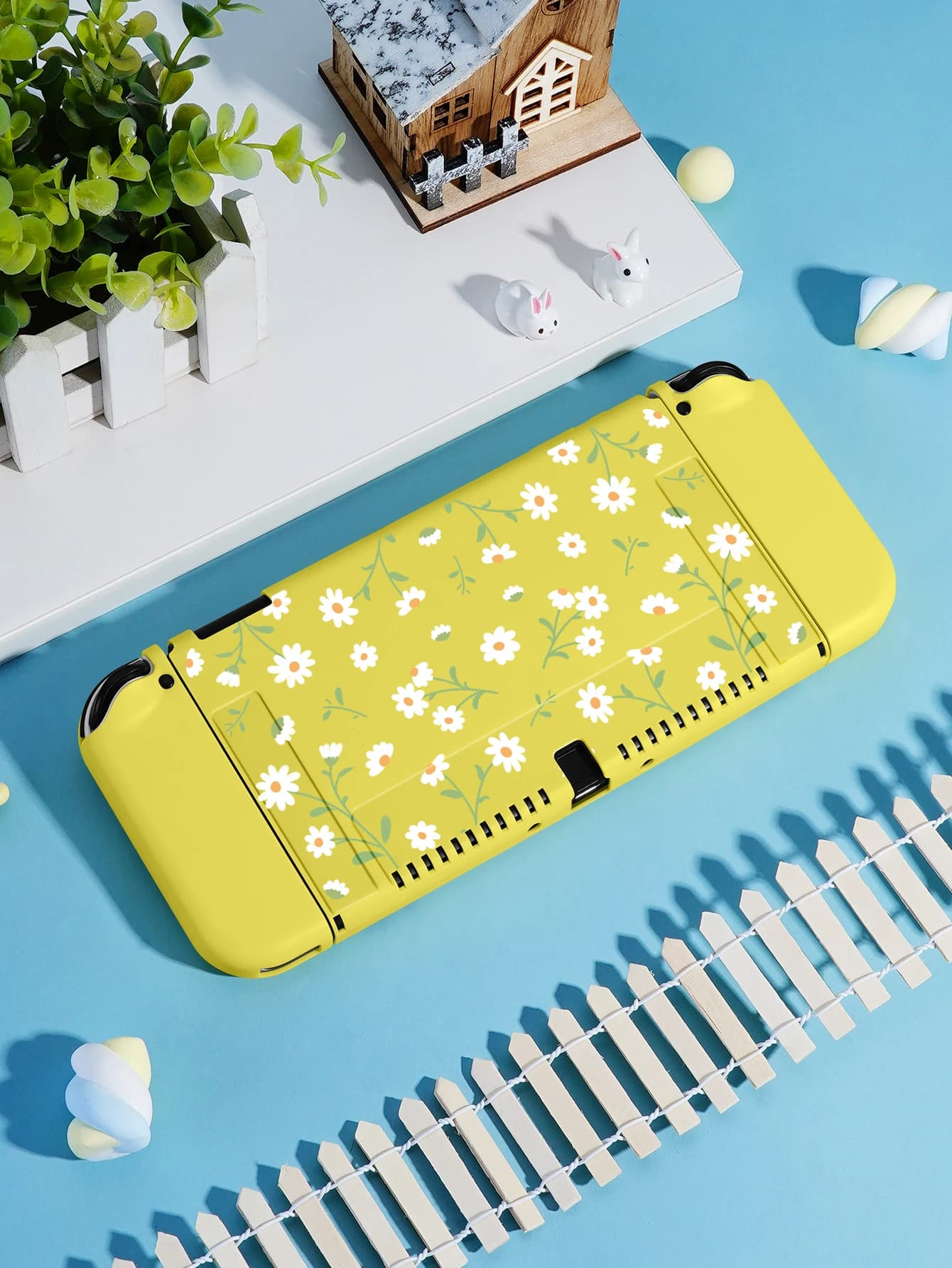 Custodia protettiva per interruttore Flowers per Nintendo Switch OLED, accessori per giochi NS, guscio separabile portatile per NS Joycon, copertura per interruttore