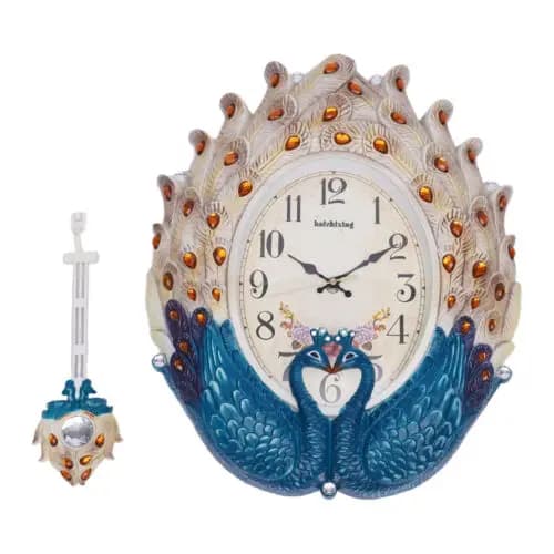 Orologio da parete pavone Orologio grande Orologio pavone Decor Soggiorno alimentato a batteria