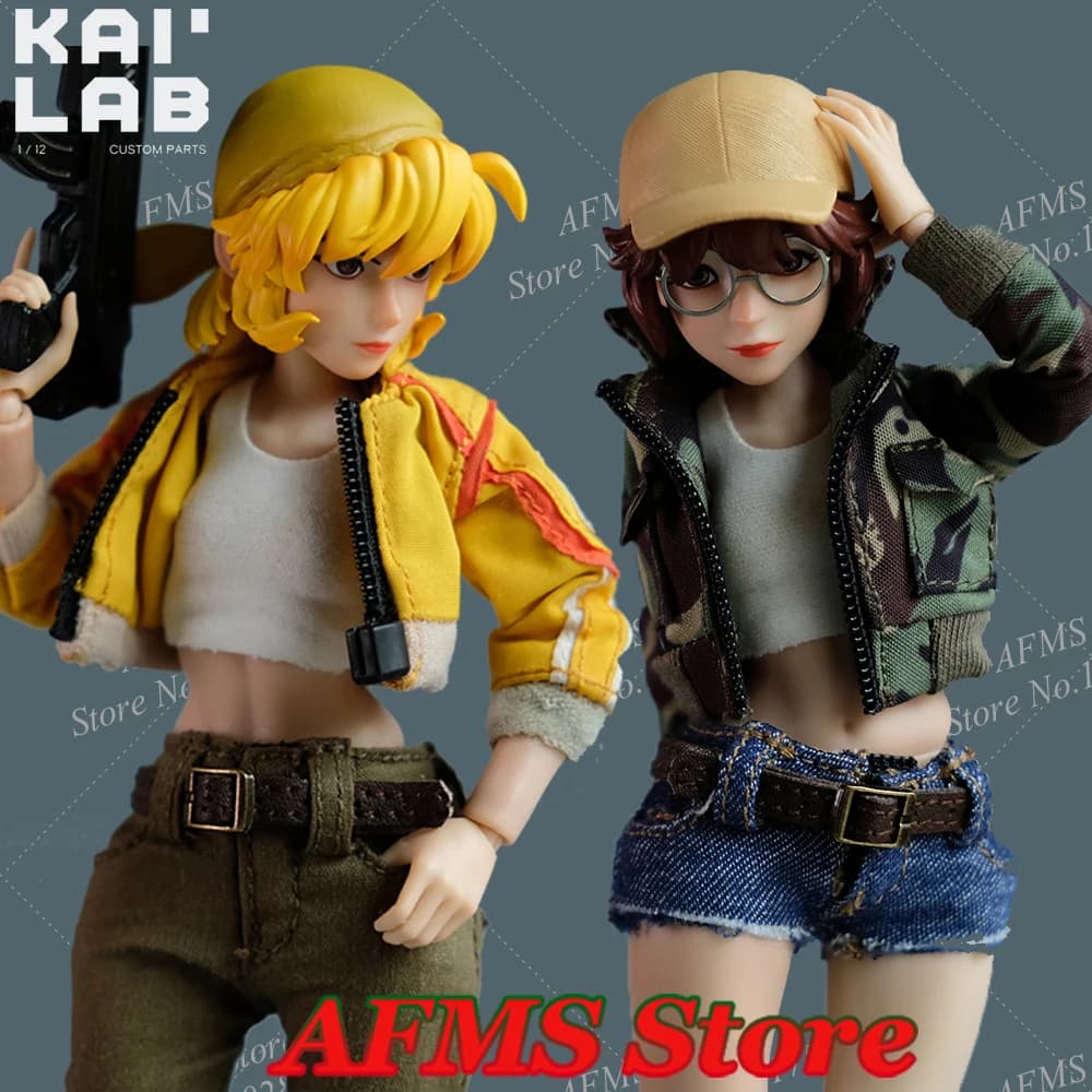 KAILAB 1/12 Giacca Corta e Pantaloncini Hot Shorts da Collezione Fio Eri, Abiti Cosplay Anime Cartoon per Ragazze, Adatti a Action Figure da 6 Pollici