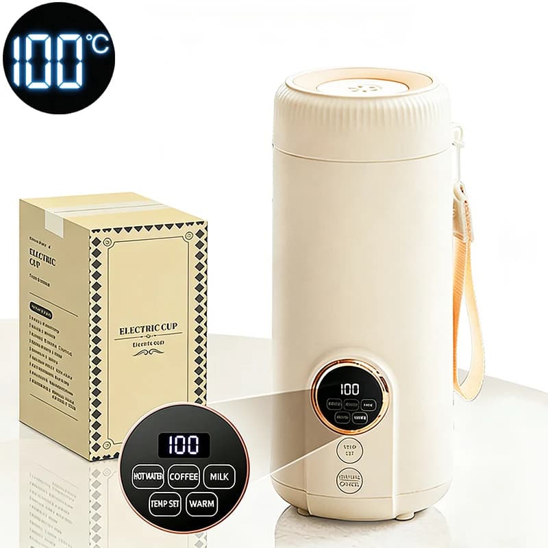 45 °C 55 °C 100 °C 220V Electric Kettle with 3 Temperature Levels, 550ML, LED Digital Display, Heat Maintenance Function, UK/EU Spin