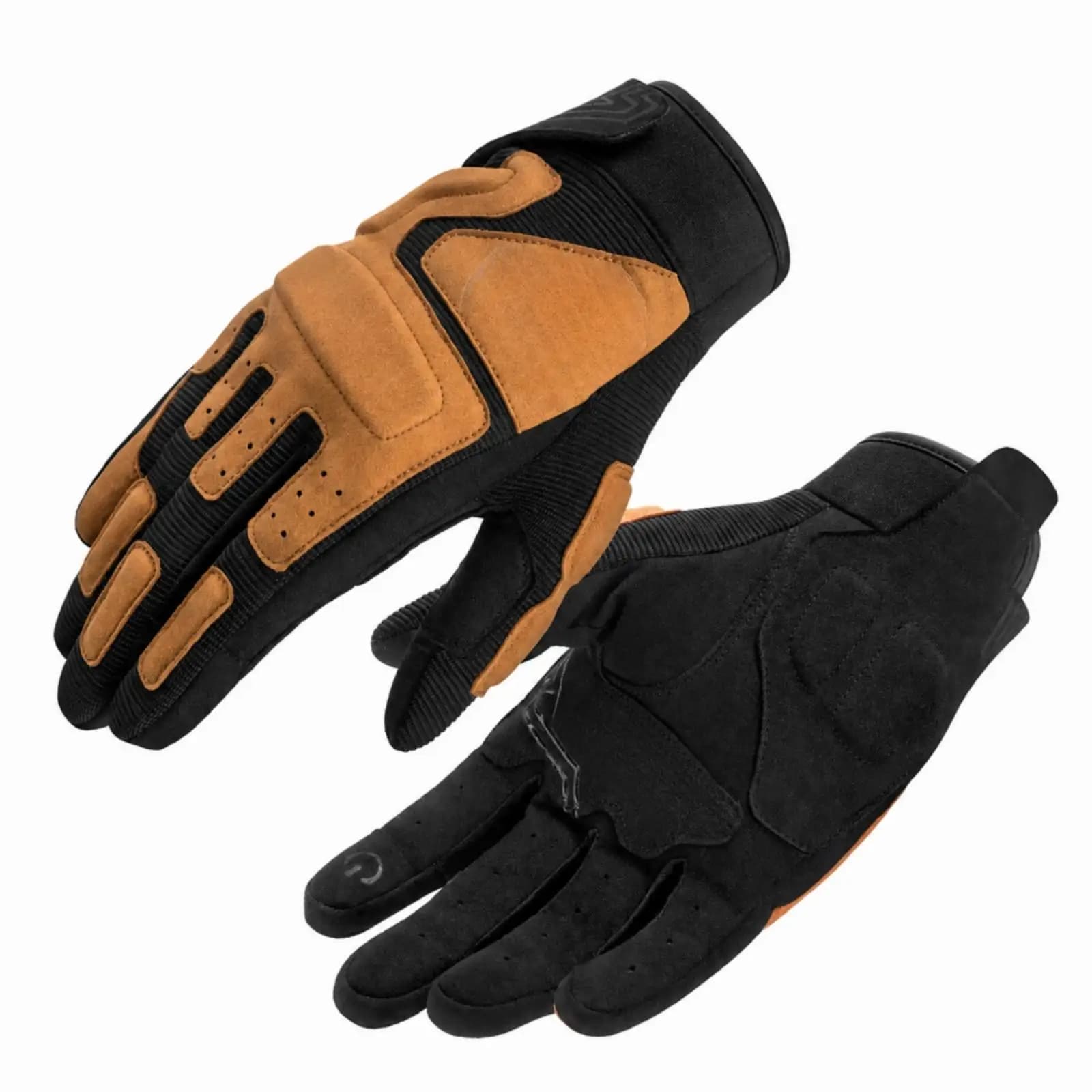 Motorcycle Riding Gloves Breathable Mesh PU Nylon Palm Protection for Cycling Scooter Commuting