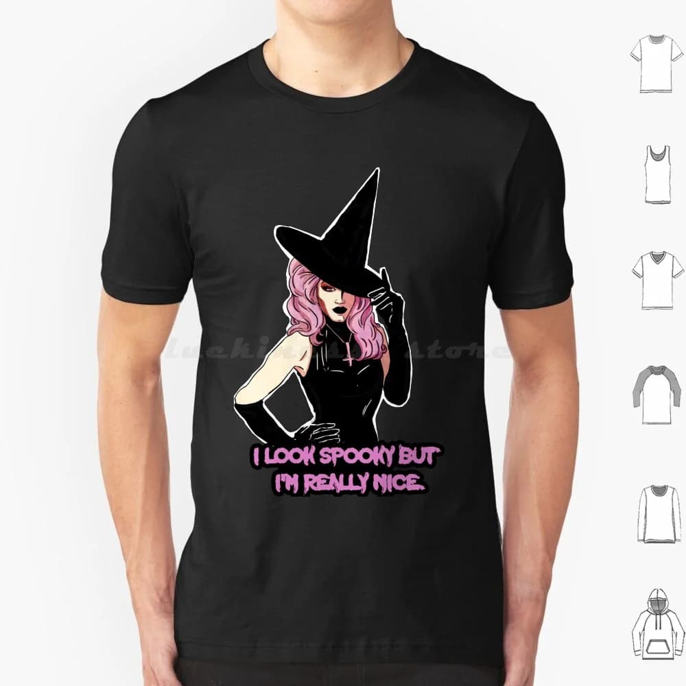 I Look Spooky T Shirt in cotone Uomo Donna Stampa fai da te Sharon Aghi Drag Race Rupauls Ru Paul Drag Race Rupauls Drag Race Queen