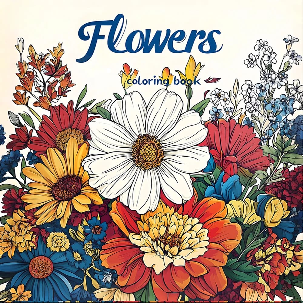 Flowers Coloring Book Anti Stress Floral Patterns Drawing Book Relaxation Art Therapy Coloring Pages For Adults