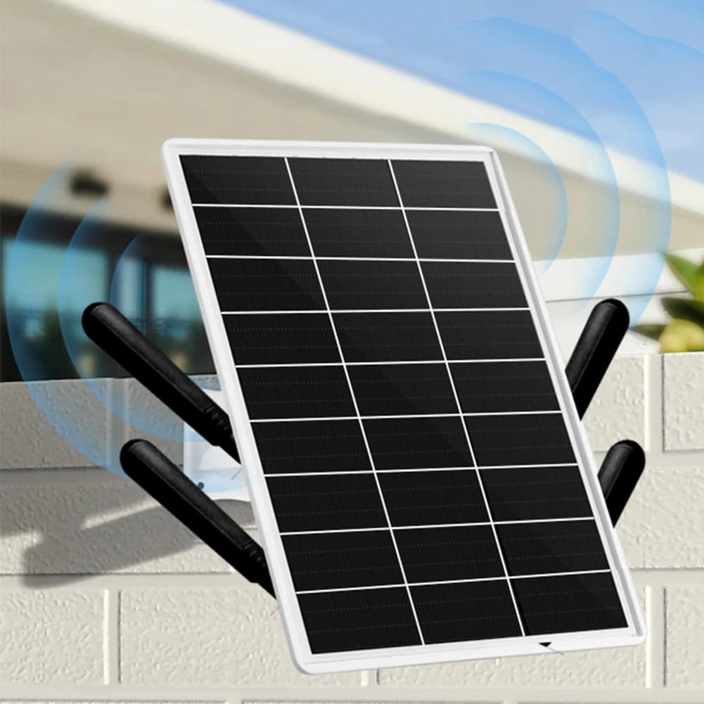 Router WiFi 4G LTE Solar Panel Powered IP66 Outdoor Wireless Router Waterproof Hotspot WiFi For Outdoor Security Camera Phone PC
