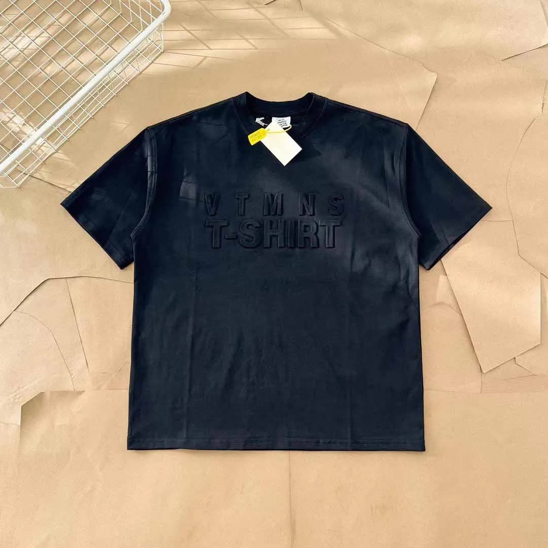 T-shirt VT 1:1 Versione Migliorata con Stampa in Schiuma, Magliette Oversize Casual in Cotone per Uomo e Donna