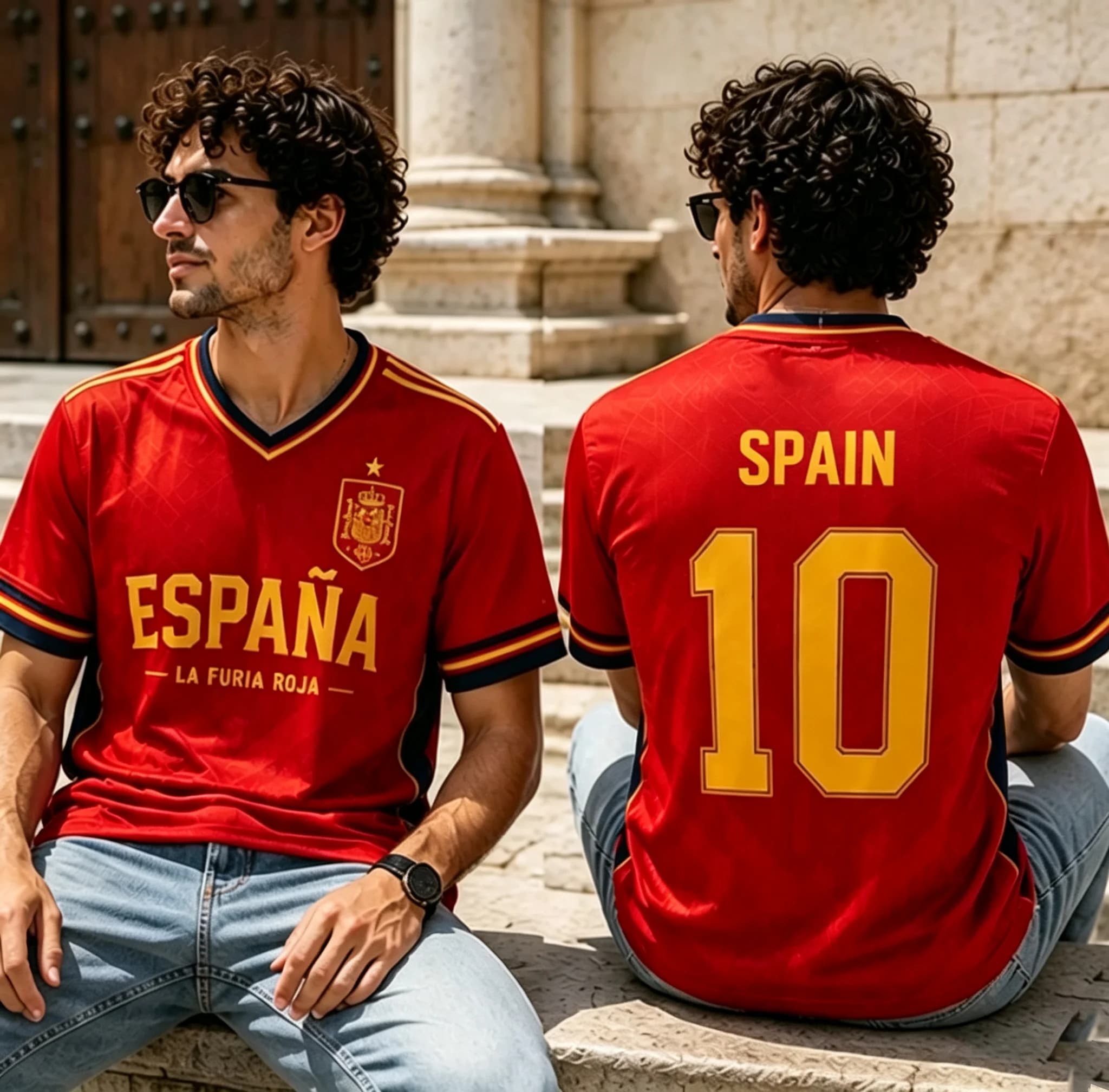 2026 New Spain ESPANA No.10 Soccer Jersey Unisex Quick Dry Breathable Sports‑casual Football Training T‑Shirt LA FURIA ROJA
