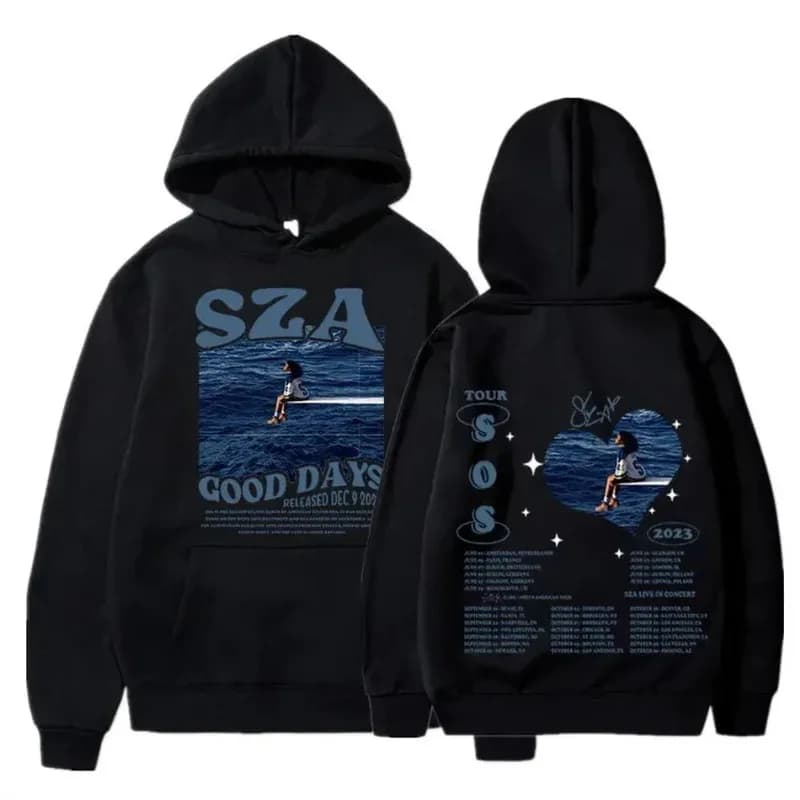 Unisex SZA SOS Good Days stampato con cappuccio Street Wear camicia con cappuccio pullover Harajuku Sportswear Moda coppie sport casual