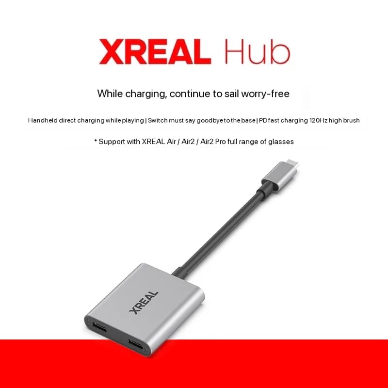 XREAL Hub 120hz USB-C PD Fast Charging Adapter for XREAL AIR2 Air 2 pro Glasses Switch PS4 PS5 Converter