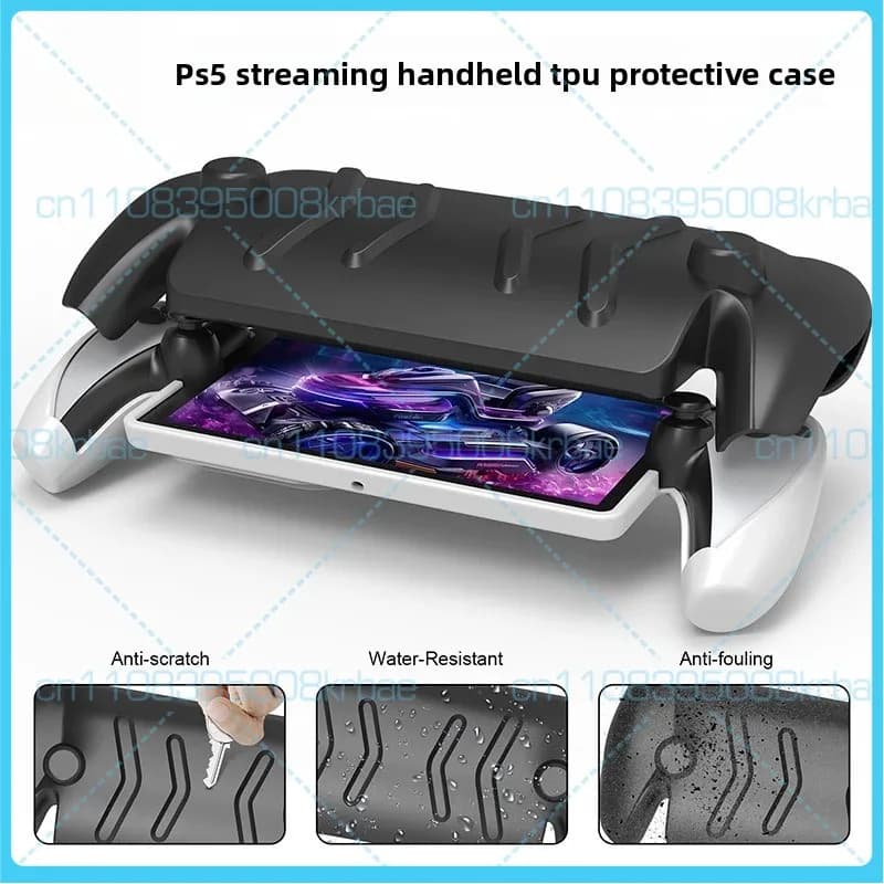 Custodia Protettiva in TPU per JYS PlayStation Portal, Cover Morbida con Funzione Stand per Console Portatile PS5 Remote Play