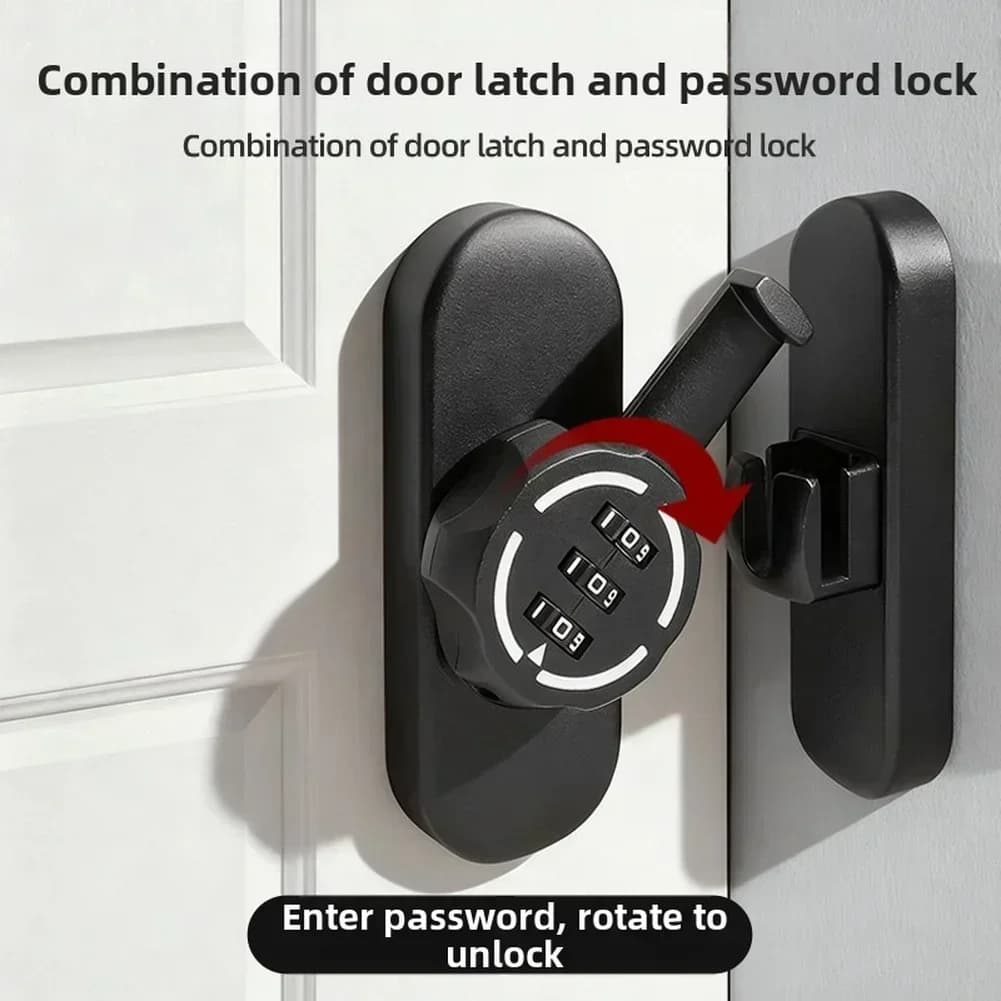Password Chiusura per porta 90/180 gradi Fienile scorrevole Serratura per bagno Cifra di sicurezza Password Serratura a camma per cassetti senza chiave per cassetti Armadietto