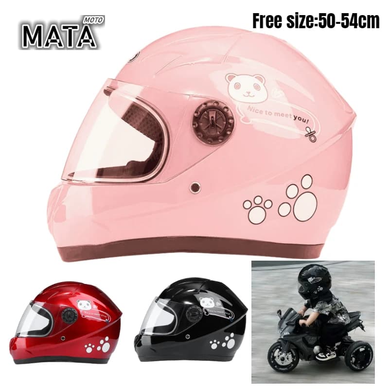 Casco Integrale Universale per Bambini Quattro Stagioni, per Moto, Mountain Bike, Kart, Bici da Spiaggia, Sport all'Aperto