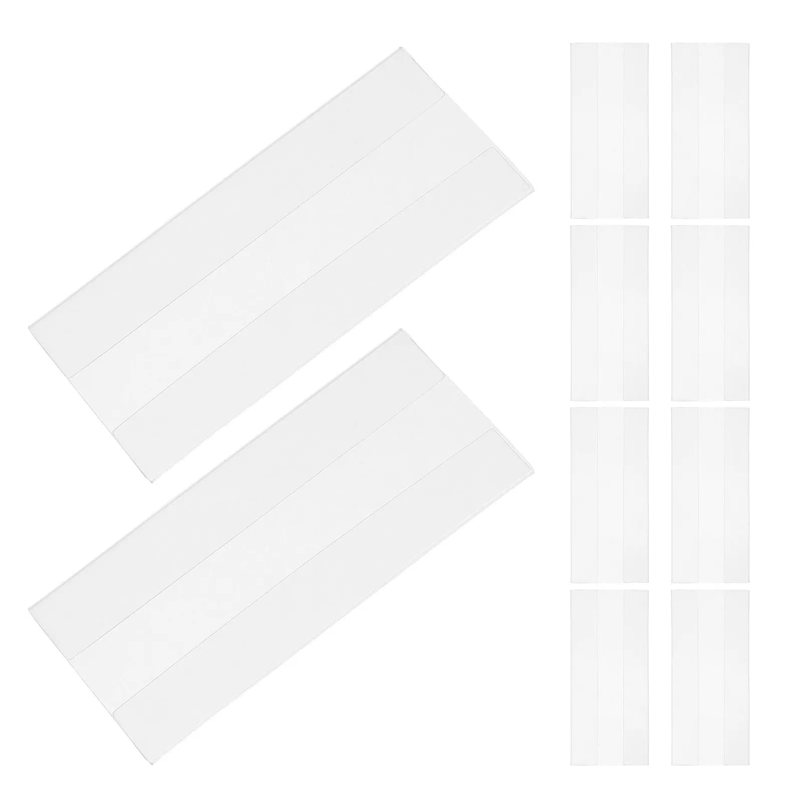 10 Pezzi Custodie Trasparenti in PVC per Cartellini, Porta Etichette per Scaffali, Coperture Riutilizzabili Trasparenti per Etichette, Espositori Prezzi per Negozi al Dettaglio