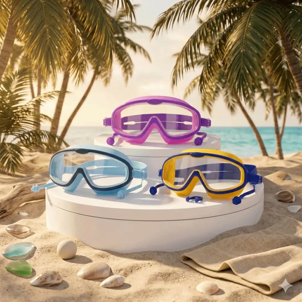 Anti-Fog Swimming Goggles Wide View HD View Big Frame Swim Goggles Waterproof Multi-color Large Frame Swim Goggles For Youth
