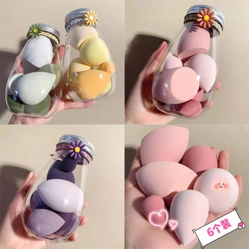 Spugna per Trucco, Puff Cosmetico, Spugne per Fondotinta, Puff a Forma di Uovo, Accessori per il Make-up Femminile