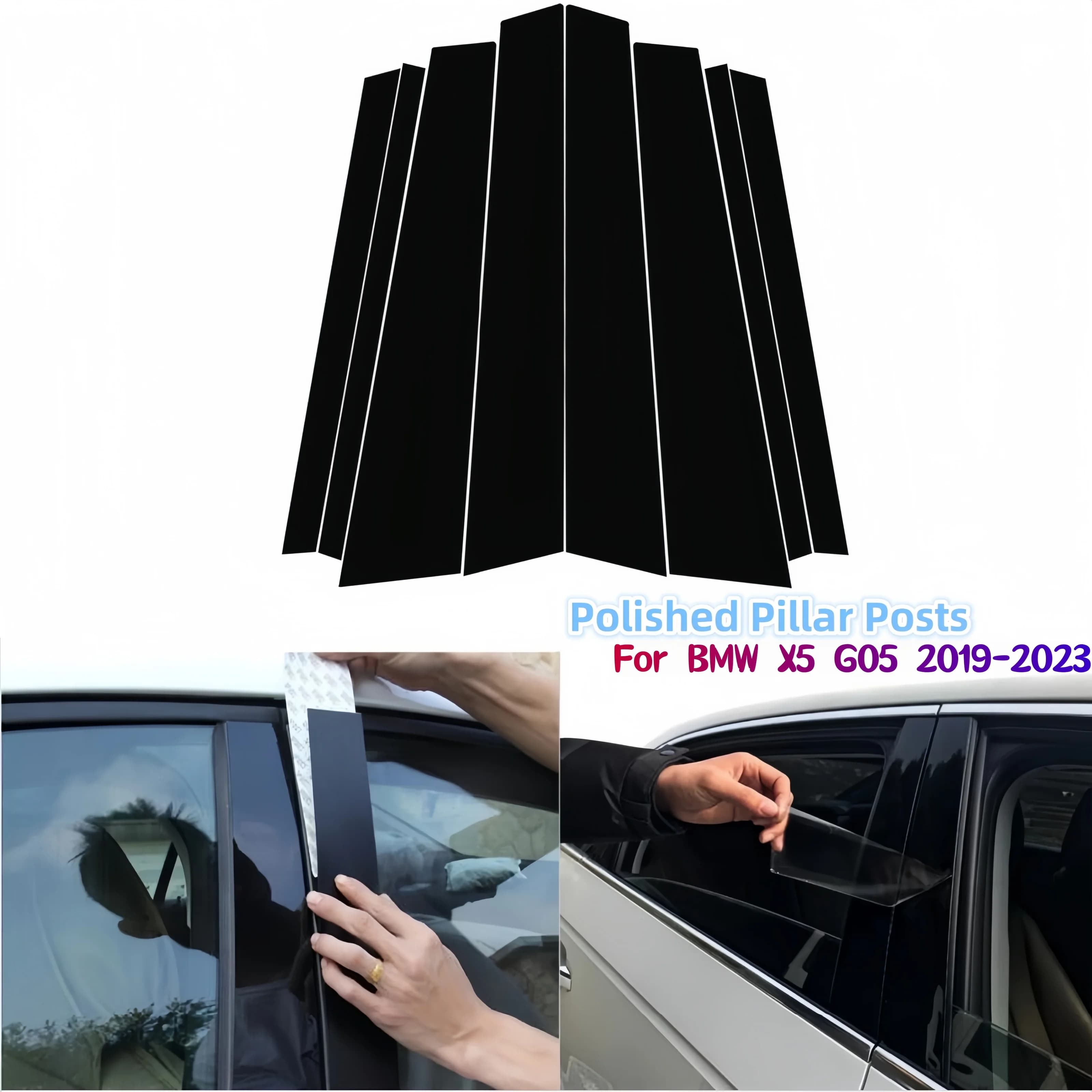 Per BMW X5 G05 2019-2023, Copri Montanti Porta in Nero Lucido, Decorazioni per Colonne BC, Adesivi Accessori