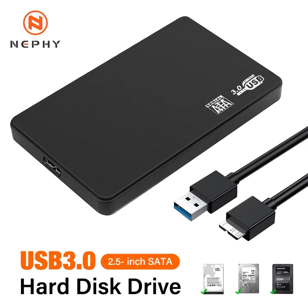 Custodia per HDD USB 3.0 Custodia per disco rigido esterno SATA HDD SSD da 2,5 pollici Scatola per disco rigido esterno ad alta velocità da 5 Gbps per PC portatile PS5