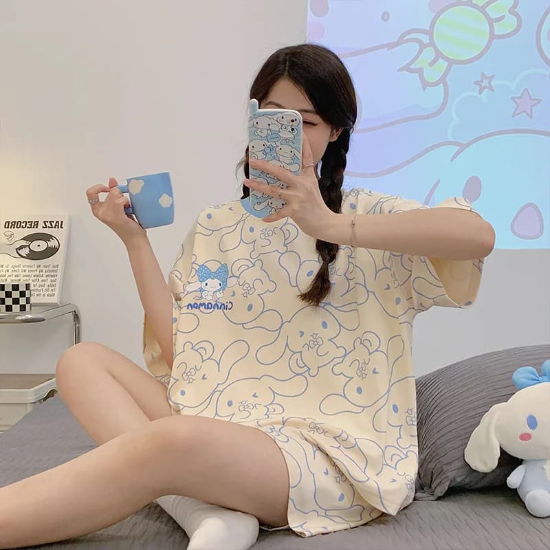 Pigiama da donna estivo a maniche corte puro sottile versione coreana bella casa vestiti abito a due pezzi estivo