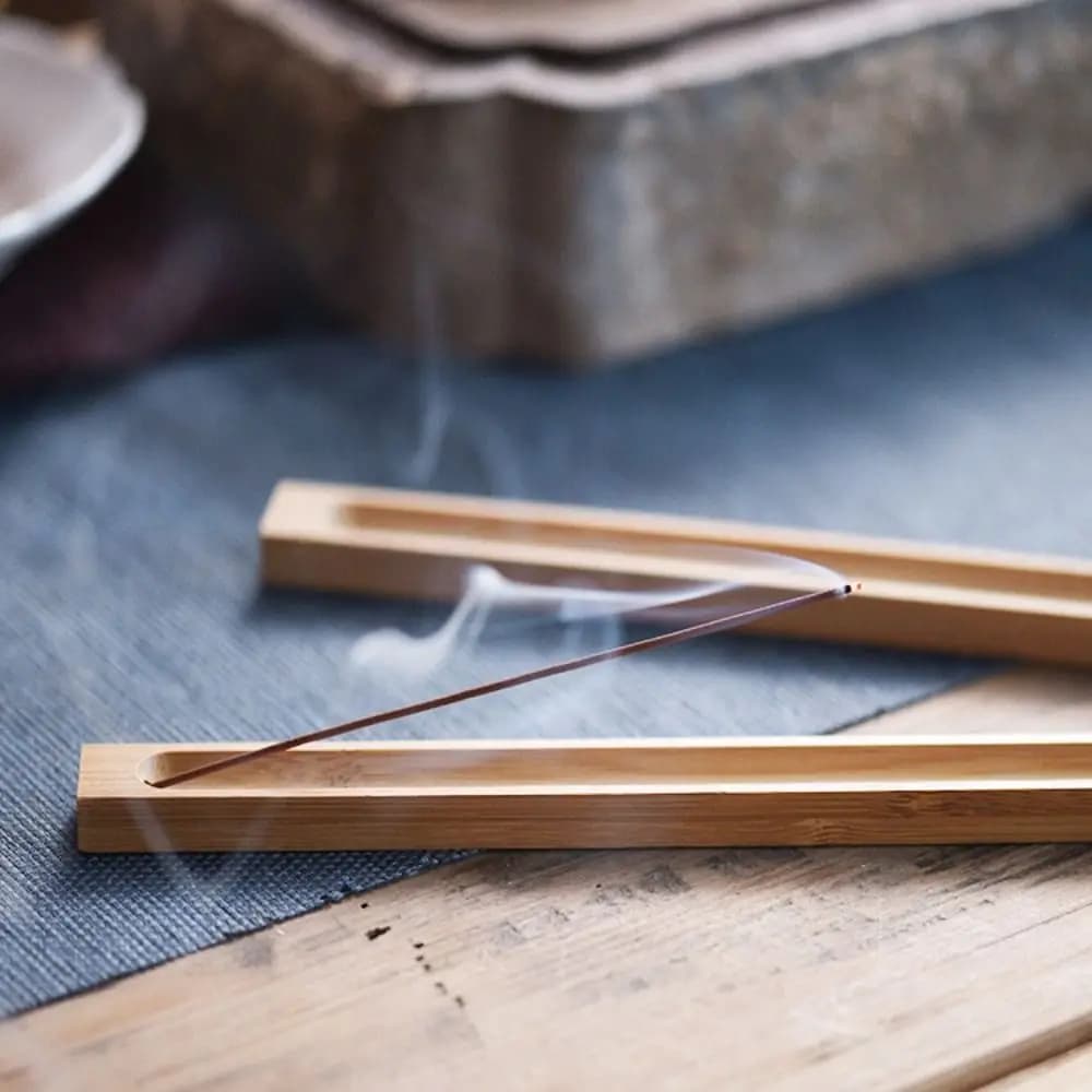 Bamboo Bamboo Board Incense Holder Eco-friendly Anti-Ash Flying Incense Stick Holder Natural Japanese Style Incense Ash Catcher