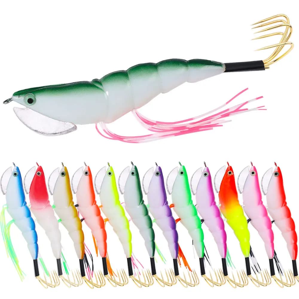 1pc Esca da pesca Calamari Jigging Lure 17g 12cm Wobblers Carpa Spigola Luccio Maschere Simulazione realistica Polpo Esca Attrezzatura da pesca