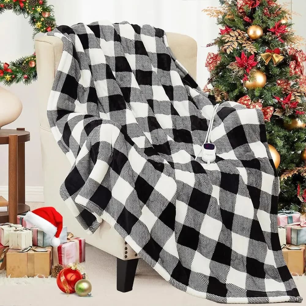 Coperta Elettrica Queen Size - 84x90 in Morbido Flanella con 10 Impostazioni di Calore, Spegnimento Automatico 8 Ore, Protezione dal Surriscaldamento, Certificata ETL