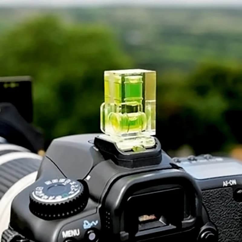 Livella a Bolla Universale a 3 Assi con Attacco Rapido, Livella 3D per Accessori Fotocamere DSLR Canon/Nikon/Pentax