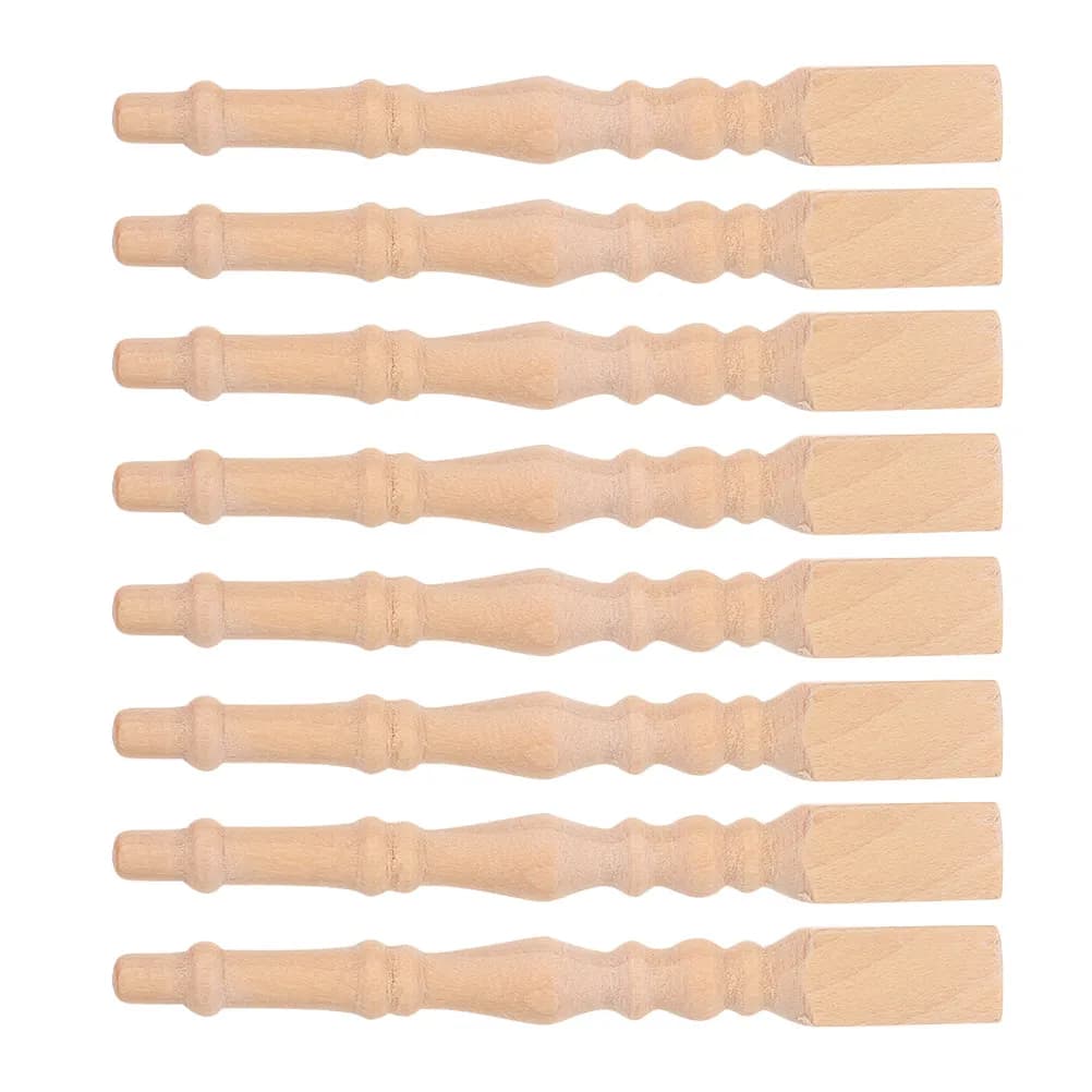 8Pcs Miniature Wooden Dining Table Legs 112 Scale Miniature Furniture Legs Mini Furniture Accessories Dollhouse Changing Table