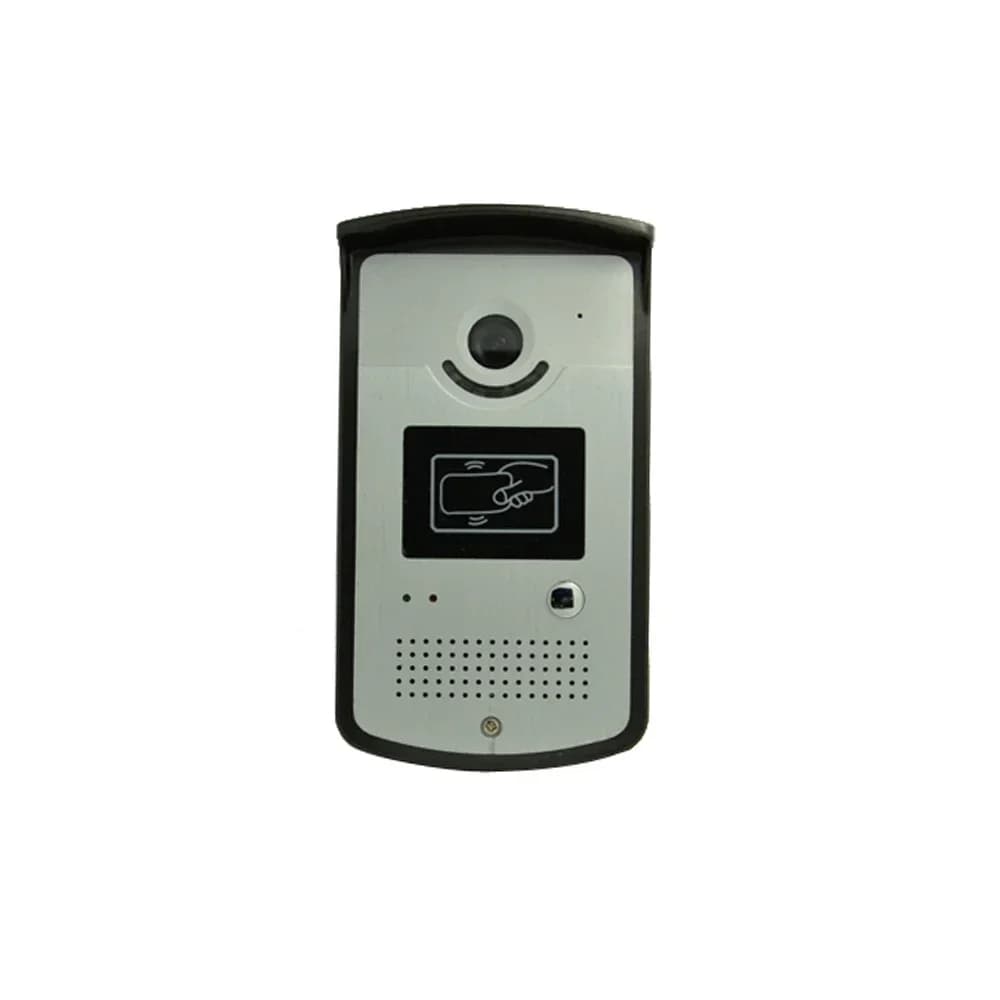 1 telecamera a 2 display Schermo LCD da 7' Campanello per porta Videocitofono cablato Sistema videocitofonico HD Telecamera impermeabile Scheda RFID Rilascio porta