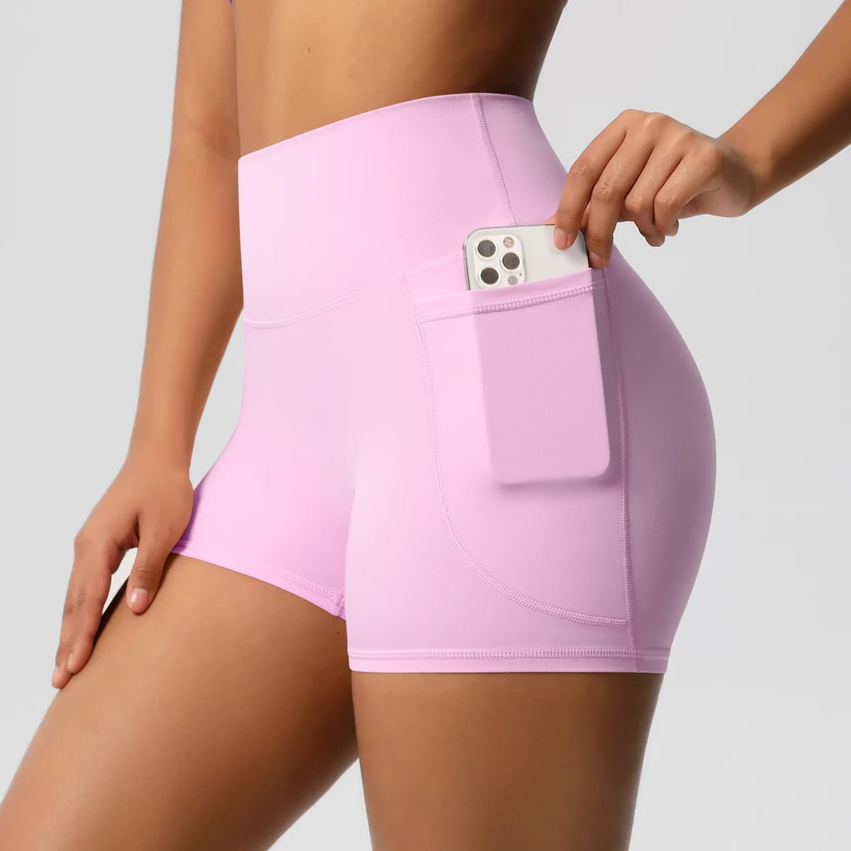 Women's sports shorts with pockets Yoga legging shorts High-life fitness shorts with squat proof Fast drying Cycling Gym