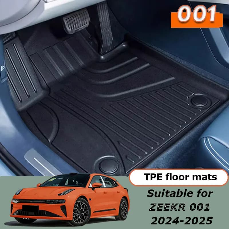 For ZEEKR 001 2024 2025 3 pcs Waterproof TPE Car Car Mats Relief Protective Car Mat Interior Car Mat Accessories