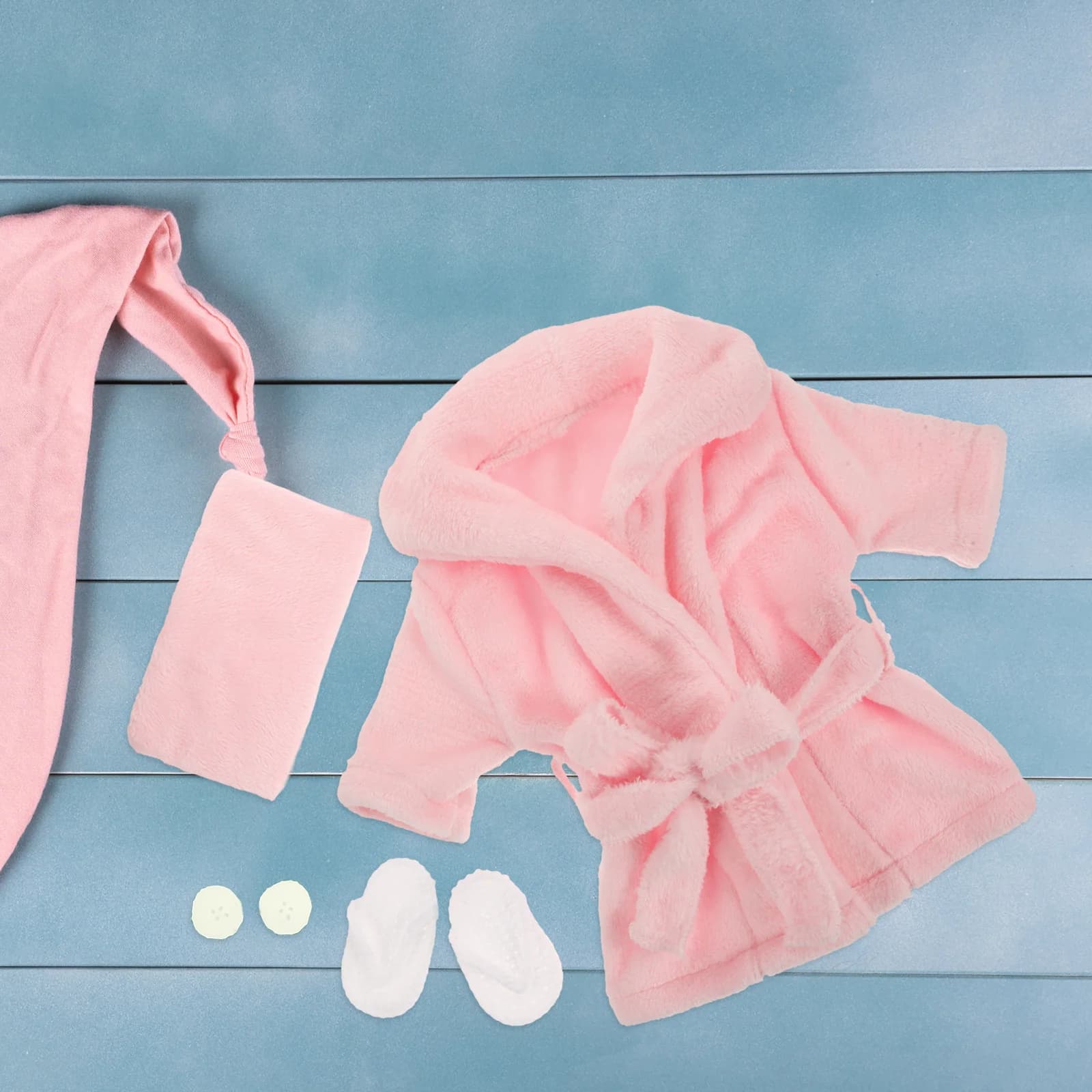 Set di Accessori per Foto di Neonati, Asciugamano da Bagno Carino e Morbido per Bambina, Accappatoio in Cotone per Fotografia, Feste e Festival