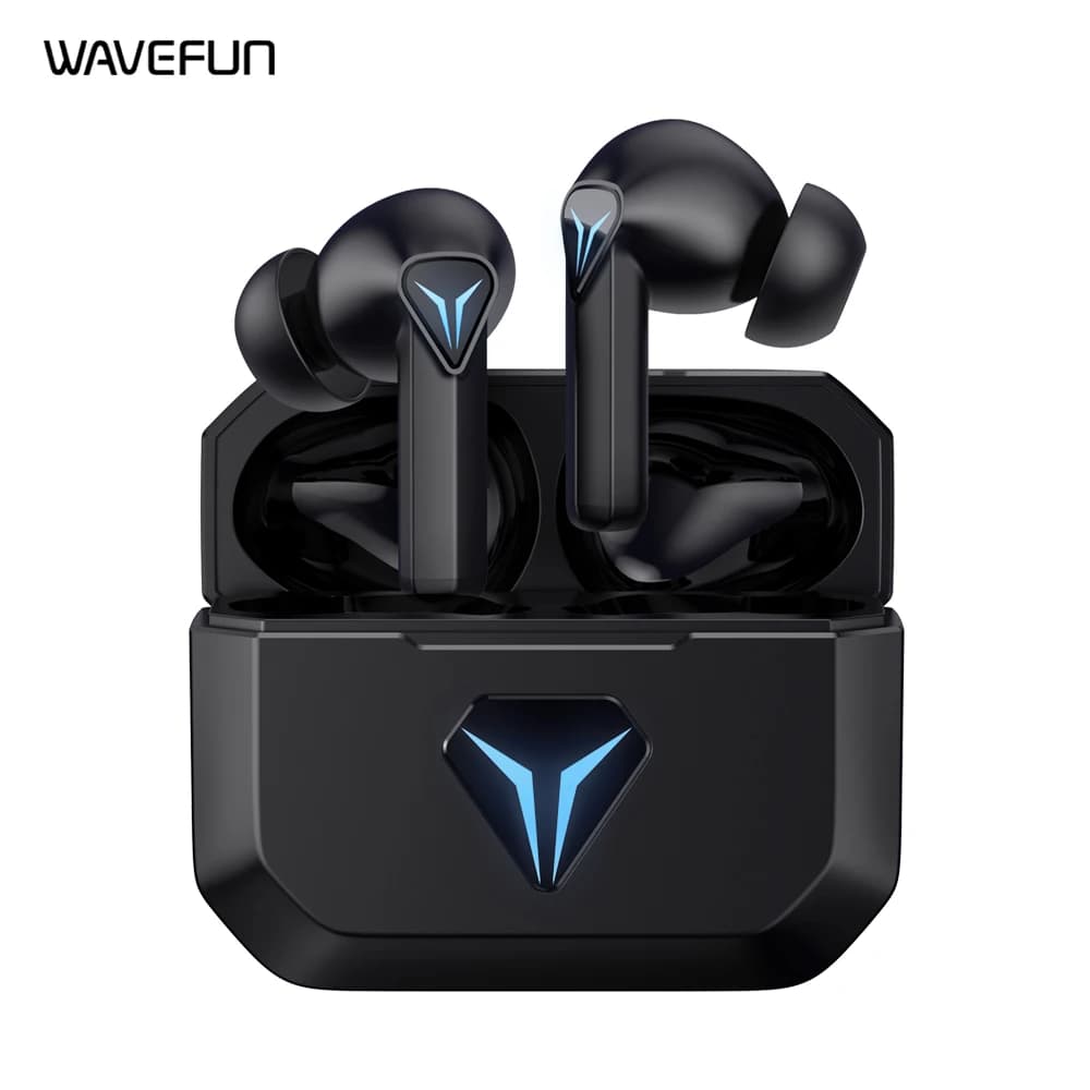 Wavefun G100 Bluetooth Wireless Chargers for Gaming, Gaming Headphones with Low Latenza 45ms, Volume Control and Microphone