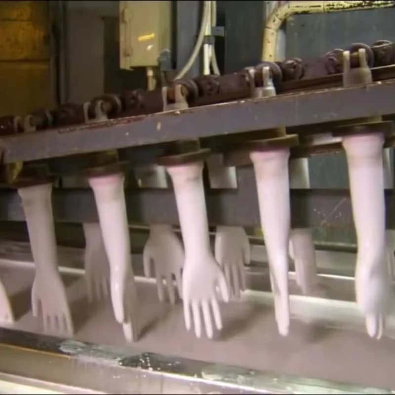 Linea di produzione di guanti in lattice, macchina automatica per il rivestimento a immersione per guanti da esame