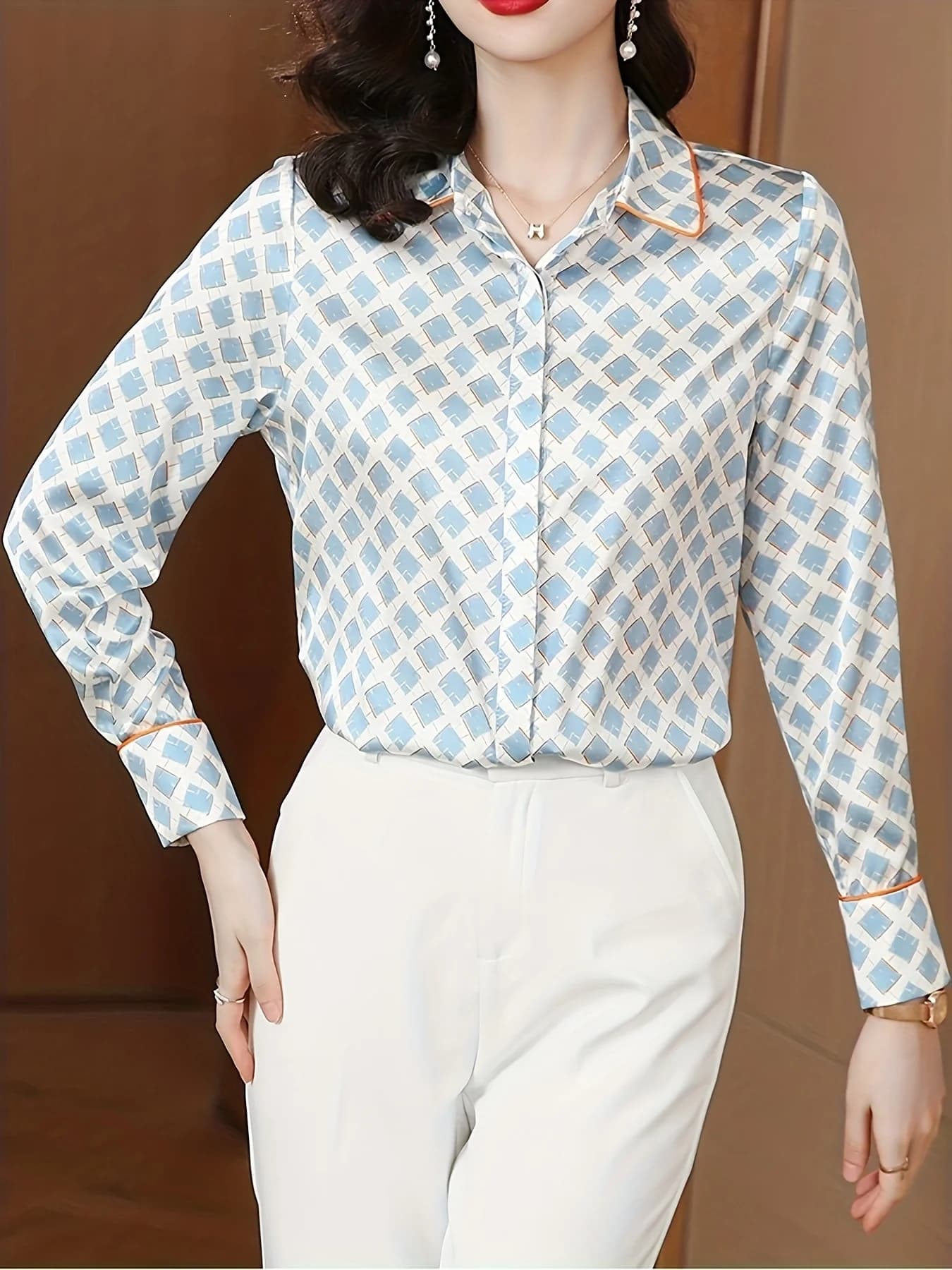Camicette da donna in stile francese camicie di seta Camicie da donna eleganti da ufficio alla moda top blusa mujer